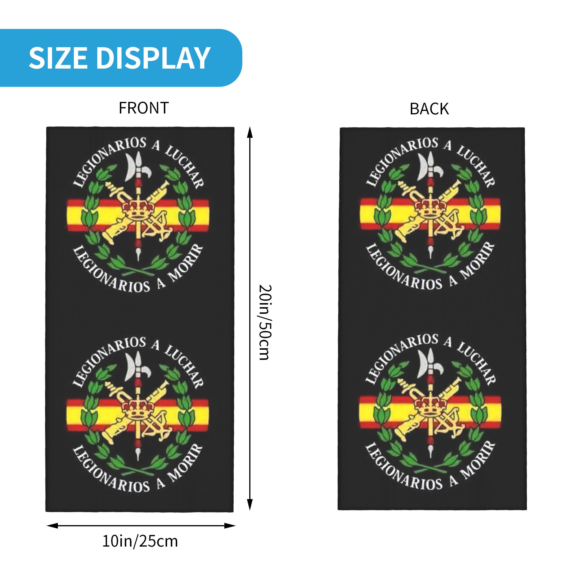 Custom Spanish Legion Bandana  - Neck Gaiter Face Cover ulasan dan harga