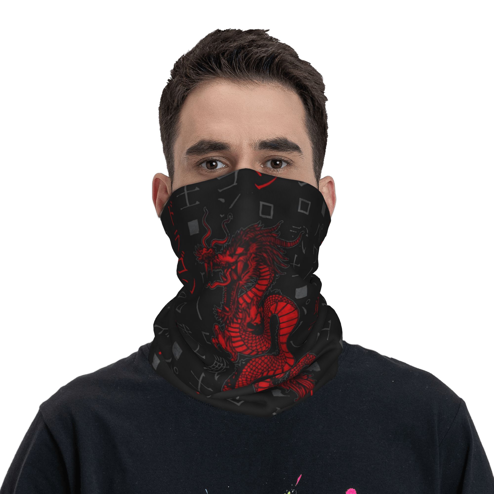 Red Dragon Animal Bandana Neck - Neck Gaiter Face Cover ulasan dan harga