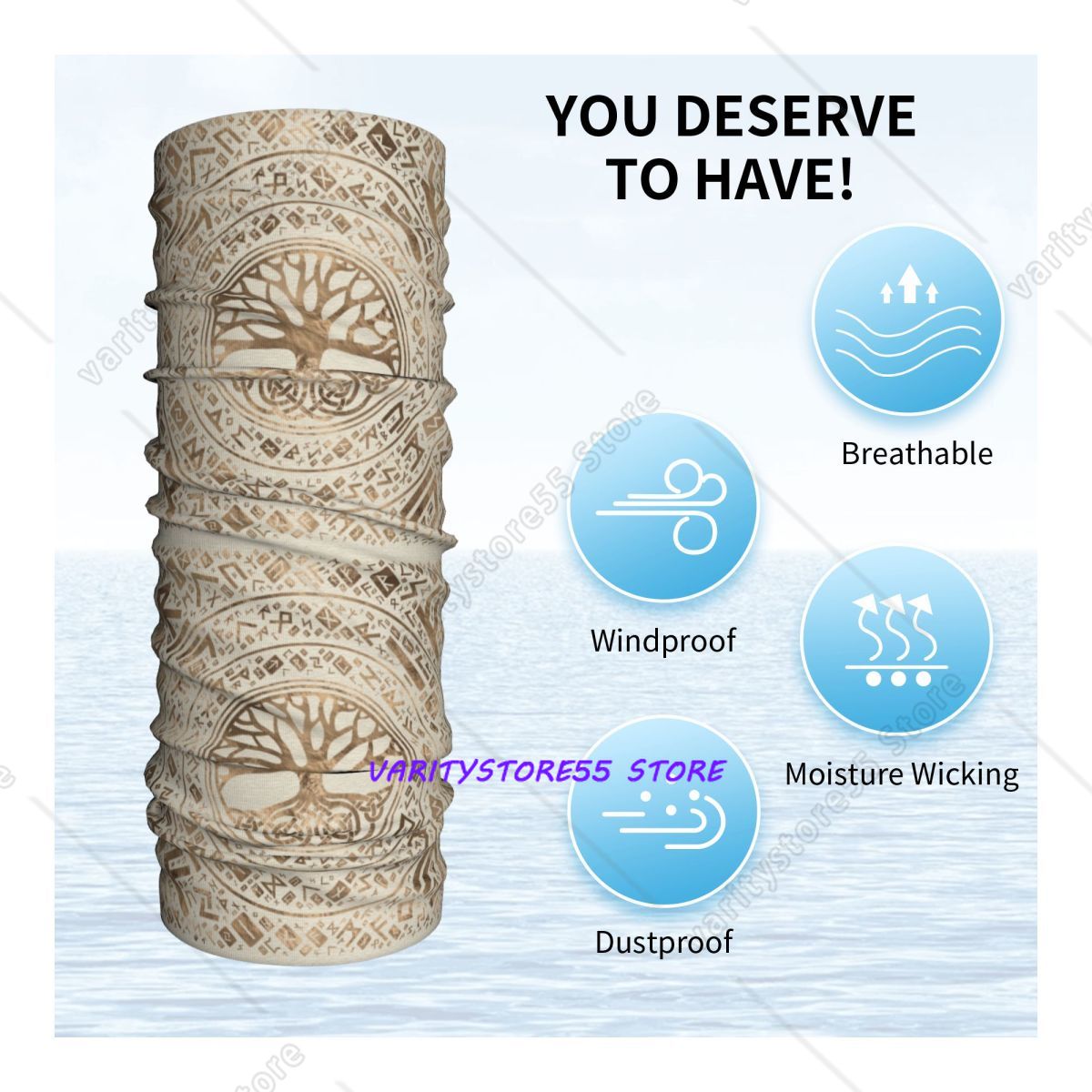 Custom Tree Of Life Viking Ygg - Neck Gaiter Face Cover ulasan dan harga