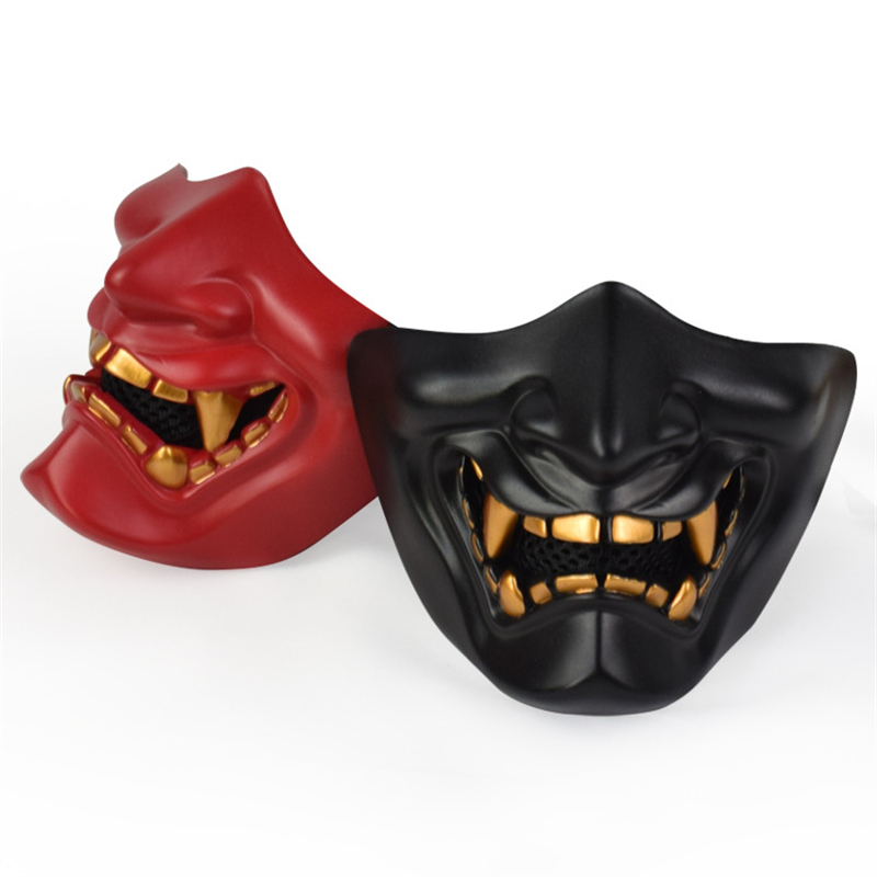 Masks Half Oni Cosplay Decor S - Respirator Half Face ulasan dan harga